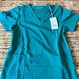 Green Mandala Scrub Top S